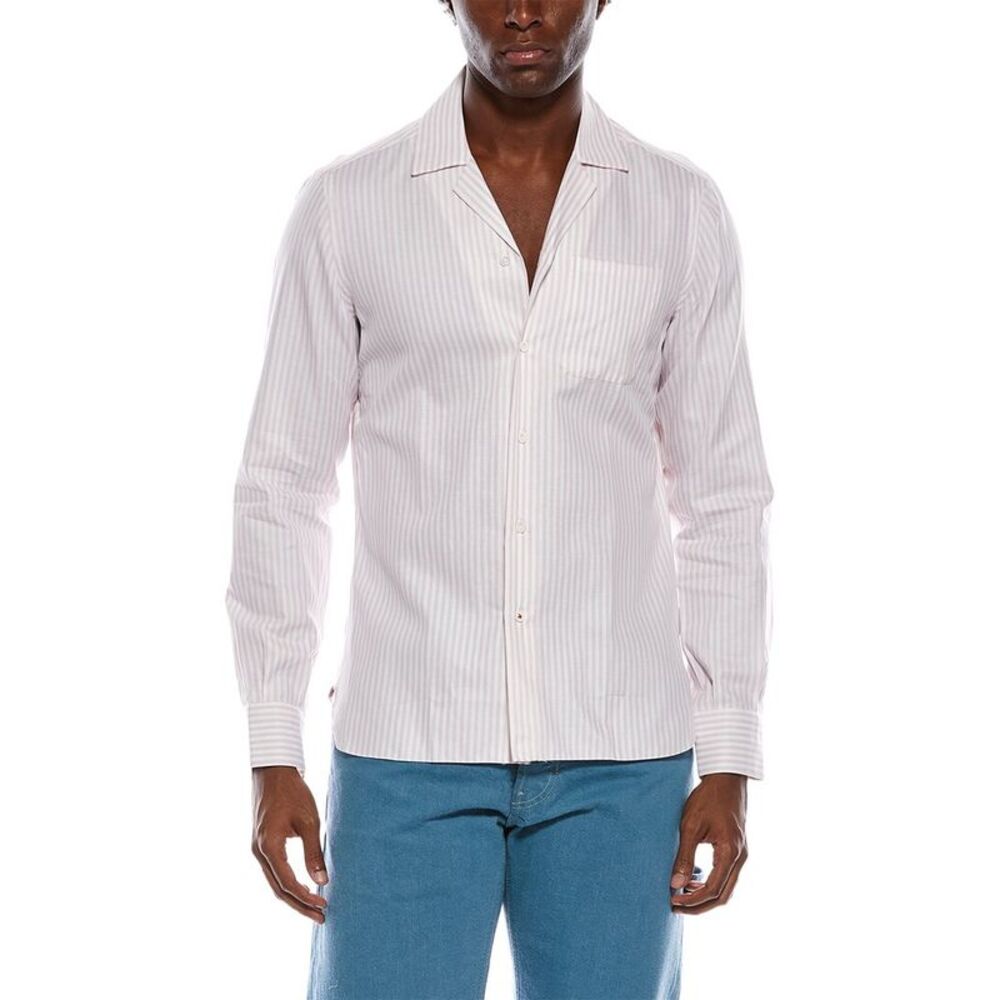 Isaia Mens Camp Collar Shirt